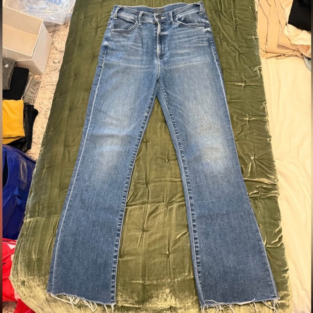 MOTHER Blue Straight Leg Jeans Timeless Style